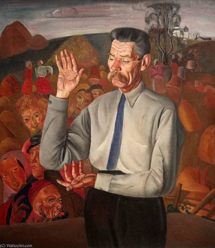 BorisDmitrievichGrigoriev_PortraitOfMaximGorky_